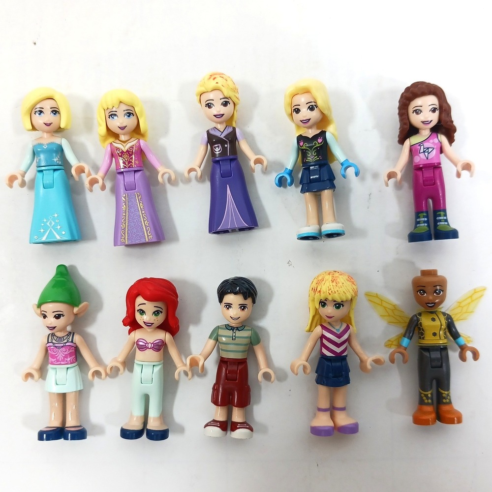 LEGO Mini-doll Figures Lot of 10 Disney Princess Elsa Ariel Friends Characters